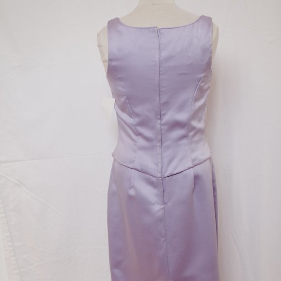 Jessica McClintock Gunne Sax Faux 2 Piece Lilac Satin Gown NEW- Sz. 7/8 - Picture 3 of 14